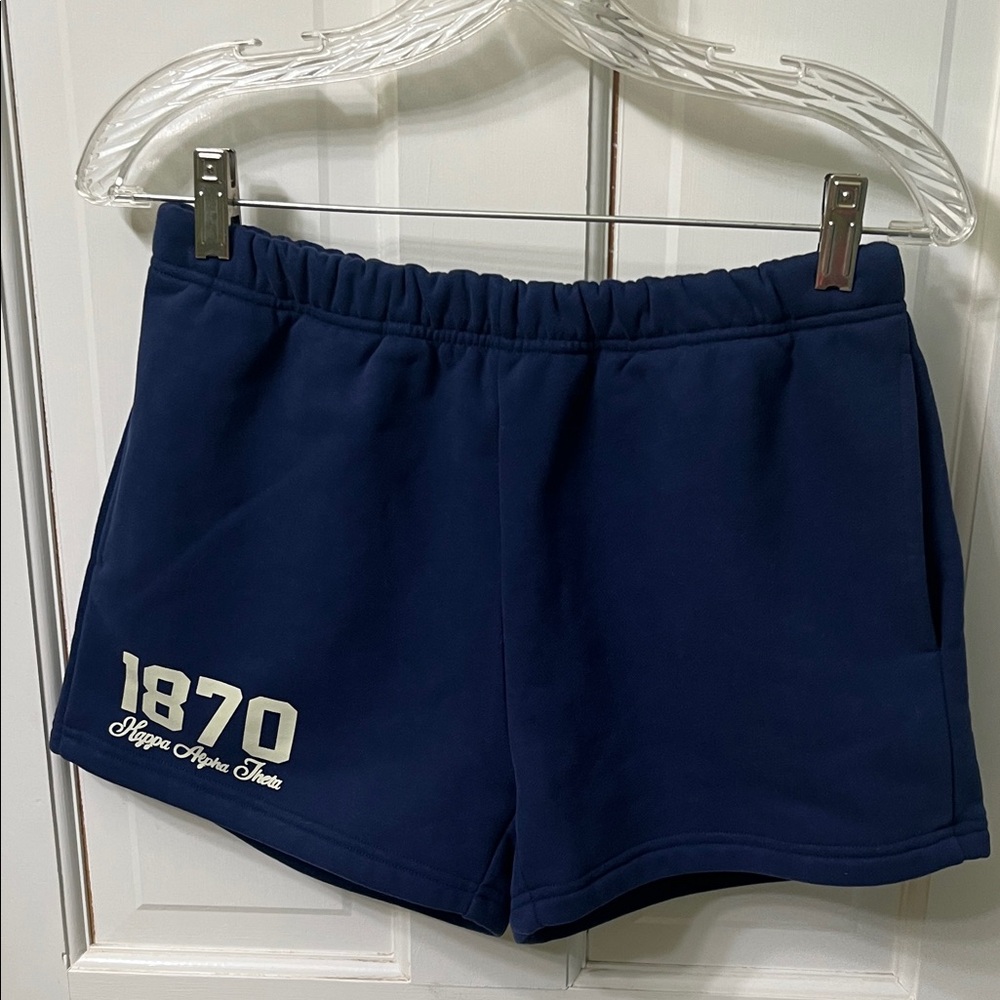 Kappa Alpha Theta Navy Blue Thick Cotton Shorts